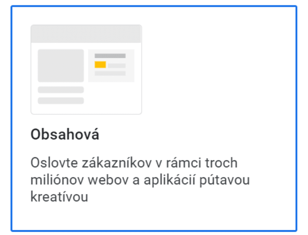 Reklamna kampaň v obsahovej sieti (Display Ad)