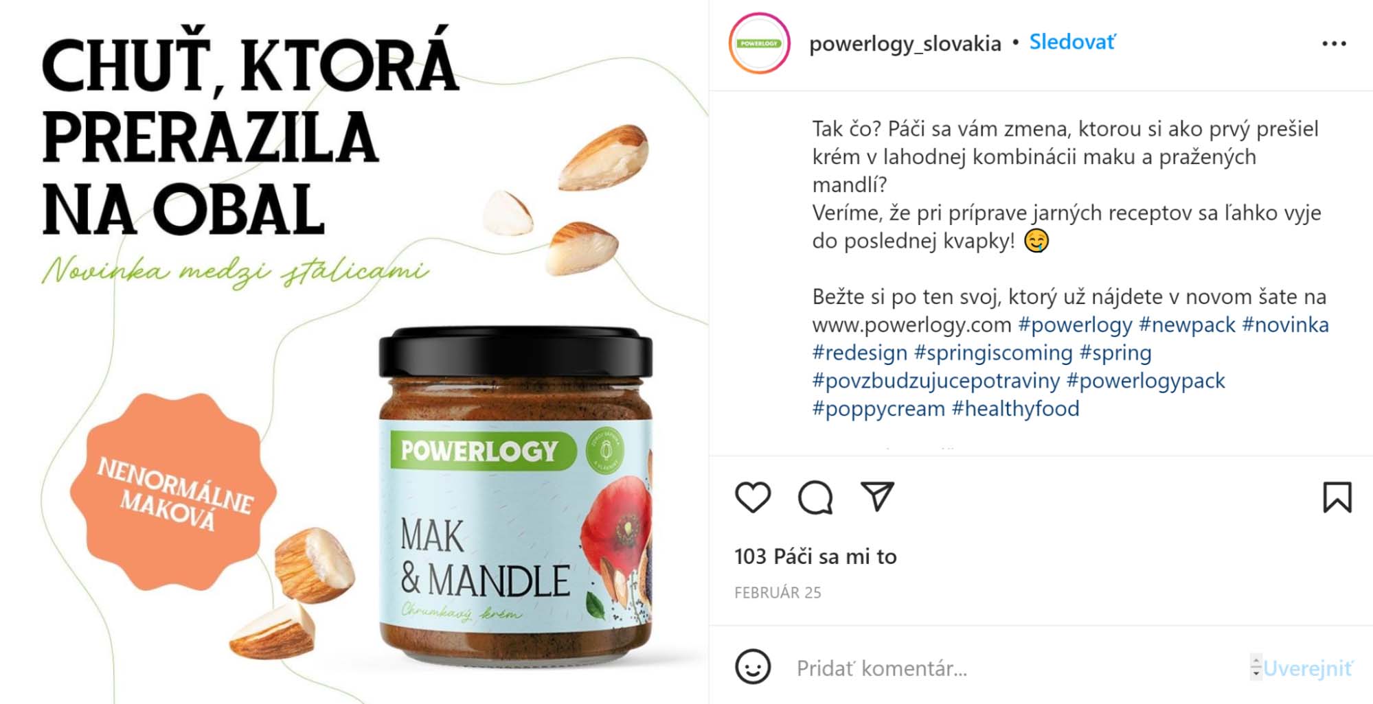 komentáre na Instagrame Powerlogy