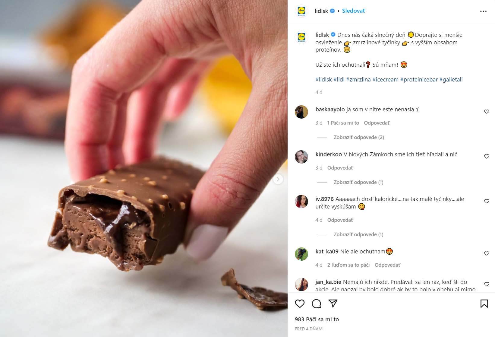 Lidl engagem instagram enagagementent Instagram