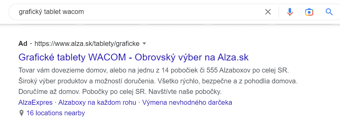 ako vyzerá PPC reklama Google