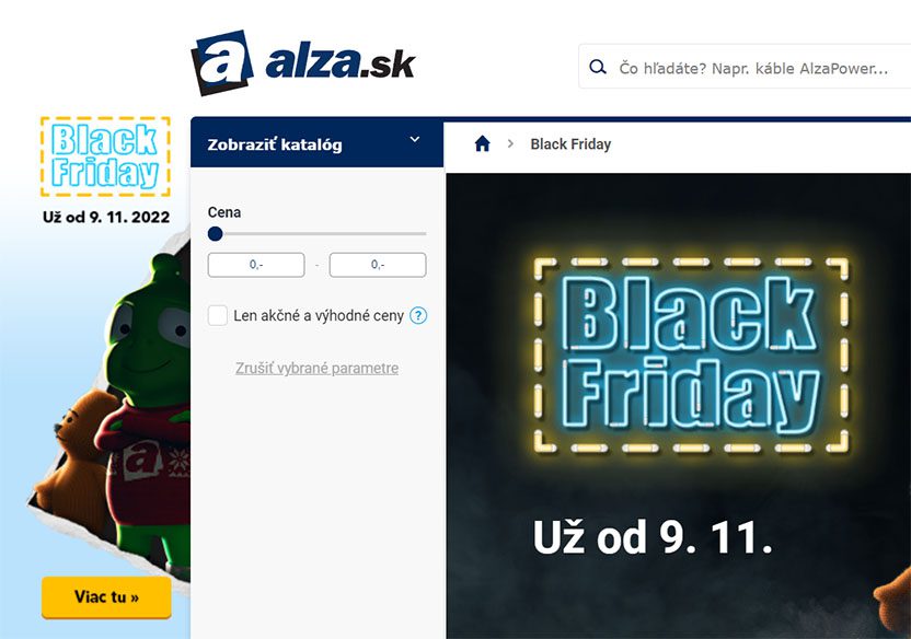 Black Friday strategie Alza