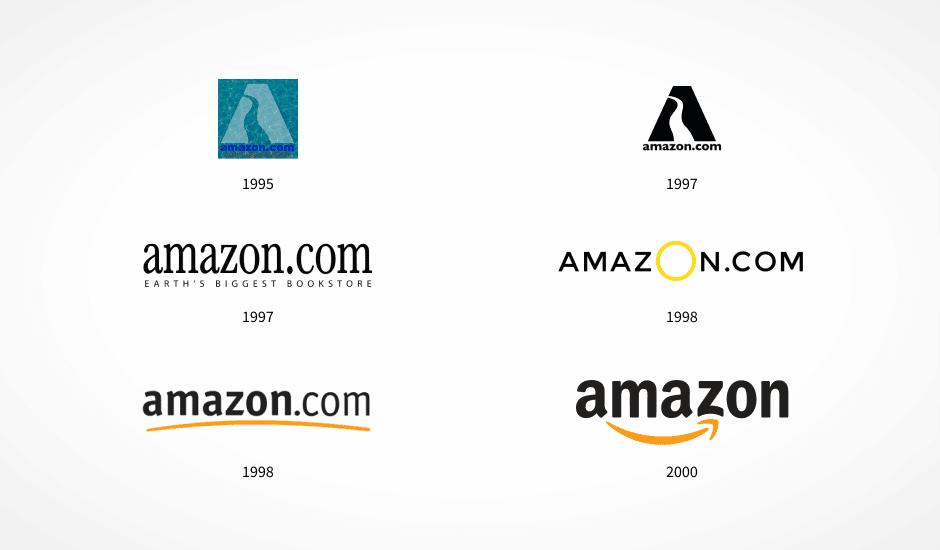 Amazon logo a jeho vývoj