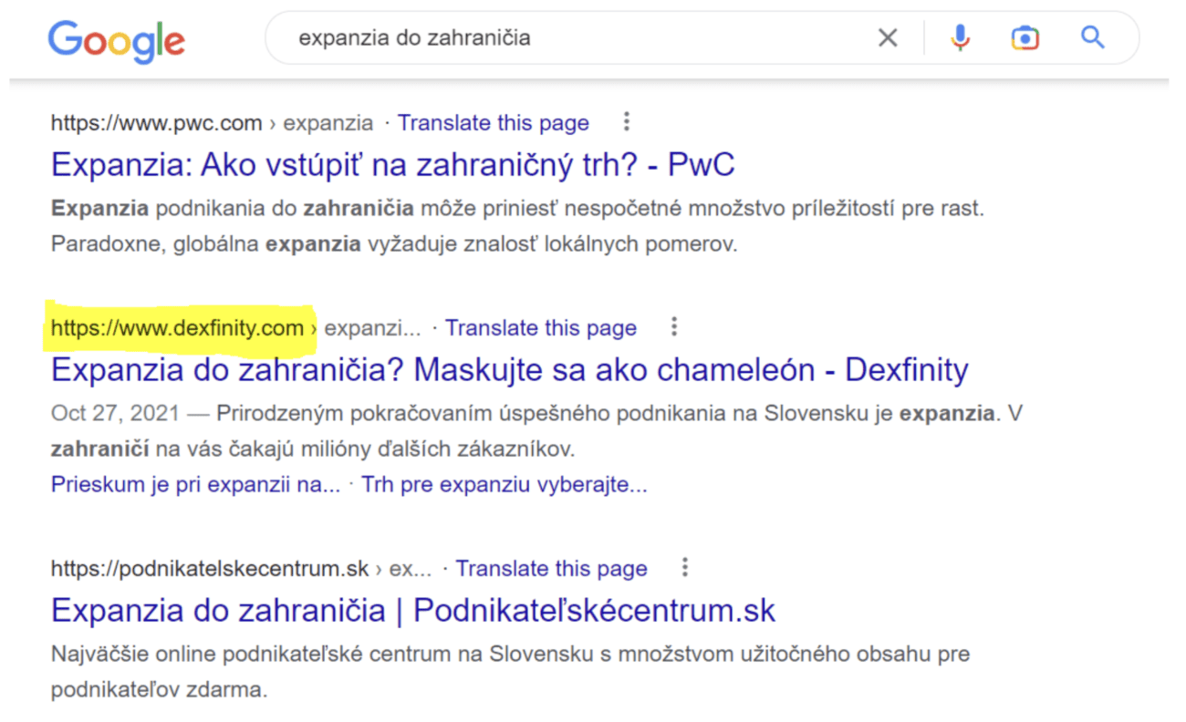 obsahový marketing Dexfinity