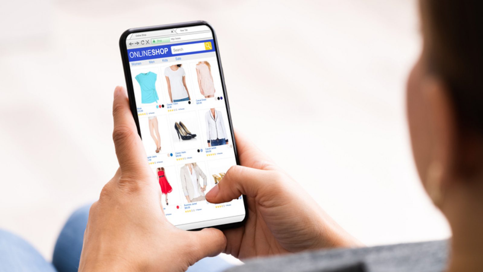 Hand Holding Online Ecommerce Store Open Hand Holding Online Ecommerce Store Open